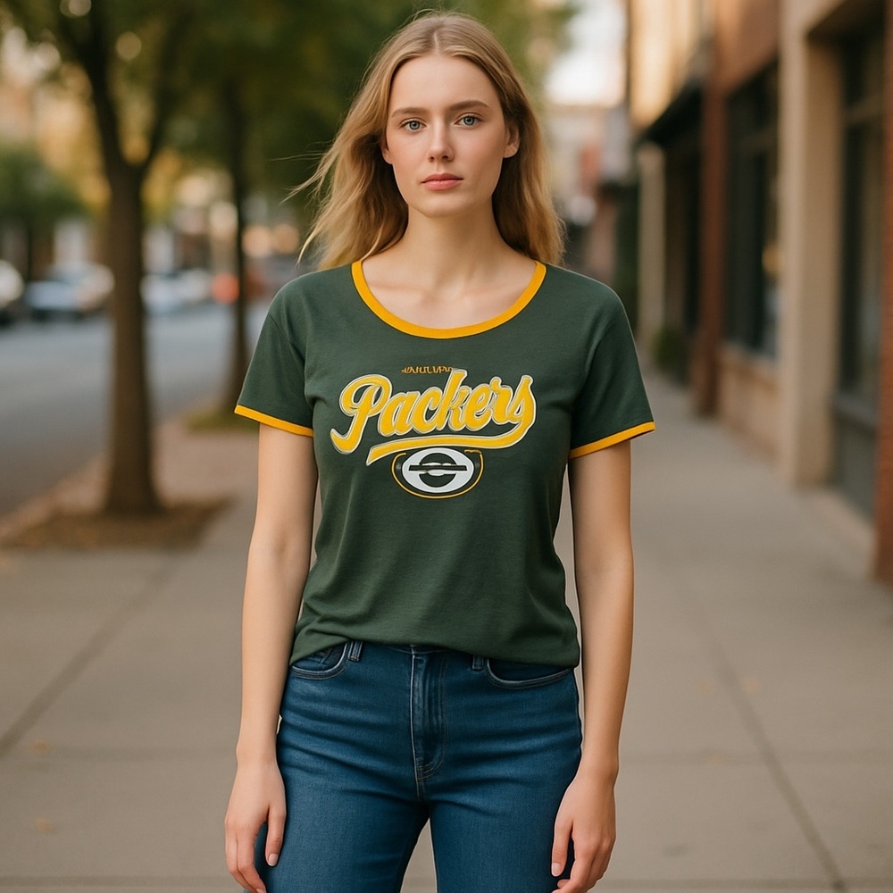 NFL Green Fitted Short Sleeve T-Shirt
